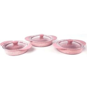 Oms Pembe 3015 6 Parça Granit Sahan Set