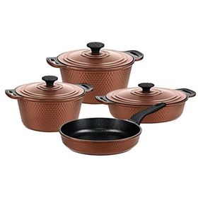 Oms Triana 3536 7 Parça Bronz Biogranit Döküm Tencere Tava Seti