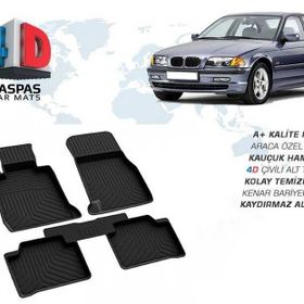 Omsa Bmw E46 3 Serisi 4D Siyah 1998-2005 Arası Havuzlu Paspas