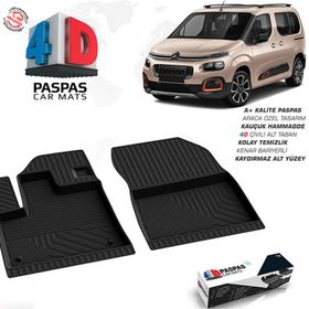 Omsa Citroen Berlingo 3 Siyah Ön 2 Parça 2019 ve Sonrası 4D Paspas