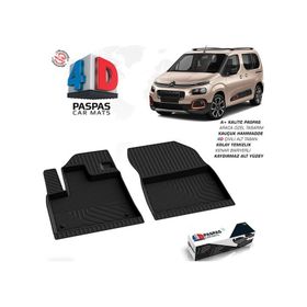 Omsa Citroen Berlingo 3 Siyah Ön 2 Parça 2019 ve Sonrası 4D Paspas