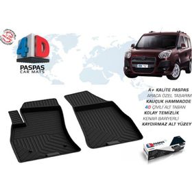 Omsa Fiat Doblo 2 Siyah Ön 2 Parça 2010 ve Sonrası 4D Paspas