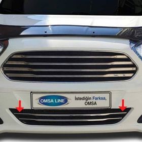 Omsa Ford Courier 2014-2017 2 Parça Krom Ön Tampon Çıtası