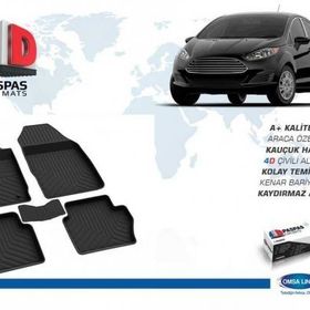 Omsa Ford Fiesta 7 4D Siyah 2018 ve Sonrası Havuzlu Paspas