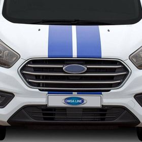 Omsa Ford Transit Tourneo Custom 4 Parça 2018 ve Sonrası Krom Ön Panjur Çerçevesi