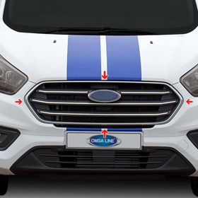 Omsa Ford Transit Tourneo Custom 4 Parça 2018 ve Sonrası Krom Ön Panjur Çerçevesi