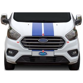 Omsa Ford Transit Tourneo Custom 4 Parça 2018 ve Sonrası Krom Ön Panjur Çerçevesi