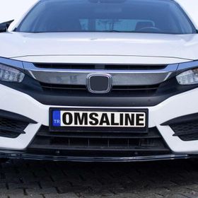 Omsa Honda Civic FC5 2016 ve Sonrası 4 Parça Piano Siyah Gri Flaplı Ön Tampon Lip