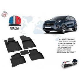 Omsa Kia Sportage 4 4D Siyah 2015-2021 Arası Havuzlu Paspas