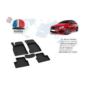 Omsa Mercedes B Class W246 4D Siyah 2012 ve Sonrası Havuzlu Paspas
