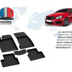 Omsa Mercedes B Class W246 4D Siyah 2012 ve Sonrası Havuzlu Paspas