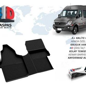 Omsa Mercedes Sprinter 4D Siyah Ön Çift Koltuk 2006-2017 Arası Havuzlu Paspas