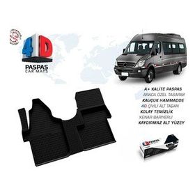 Omsa Mercedes Sprinter 4D Siyah Ön Tek Koltuk 2006-2017 Arası Havuzlu Paspas
