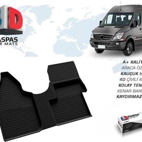 Omsa Mercedes Sprinter 4D Siyah Ön Tek Koltuk 2006-2017 Arası Havuzlu Paspas
