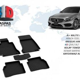 Omsa Mercedes W205 C Cerisi 4D Siyah 2015 ve Sonrası Havuzlu Paspas
