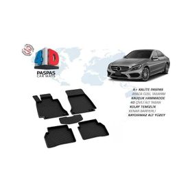 Omsa Mercedes W205 C Cerisi 4D Siyah 2015 ve Sonrası Havuzlu Paspas