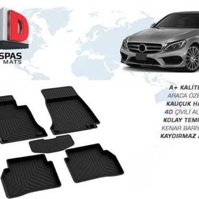 Omsa Mercedes W205 C Cerisi 4D Siyah 2015 ve Sonrası Havuzlu Paspas