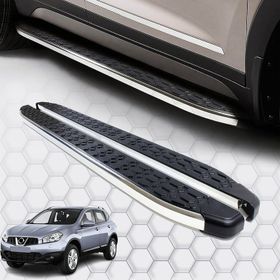 Omsa Nissan Qashqai 2 Blackline Krom 2010-2014 Arası Yan Basamak