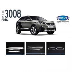 Omsa Peugeot 3008 2016 ve Sonrası 3 Parça Krom Set