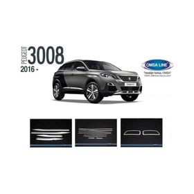 Omsa Peugeot 3008 2016 ve Sonrası 3 Parça Krom Set