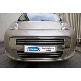 Omsa Peugeot Bipper 2008 ve Sonrası 4 Parça Krom Ön Tampon Çıtası