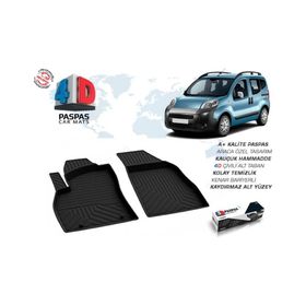 Omsa Peugeot Bipper Siyah Ön 2 Parça 2008 ve Sonrası 4D Paspas