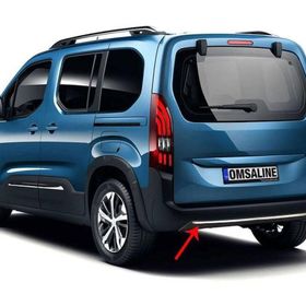 Omsa Peugeot Rifter 2019 ve Sonrası Krom Arka Tampon Difüzör Çıtası
