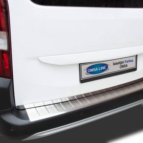 Omsa Peugeot Rifter 2019 ve Sonrası Taşlı Krom Arka Tampon Eşiği