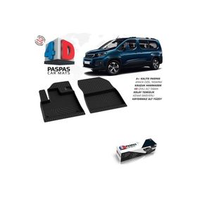 Omsa Peugeot Rifter Siyah Ön 2 Parça 2019 ve Sonrası 4D Paspas