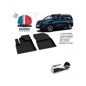 Omsa Peugeot Rifter Siyah Ön 2 Parça 2019 ve Sonrası 4D Paspas