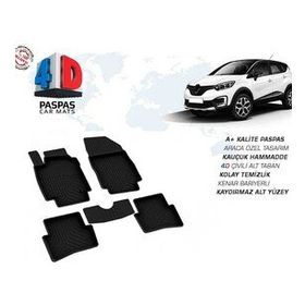 Omsa Renault Captur 4D Siyah 2012 ve Sonrası Havuzlu Paspas