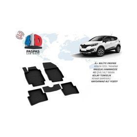 Omsa Renault Captur 4D Siyah 2012 ve Sonrası Havuzlu Paspas