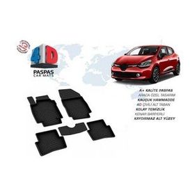 Omsa Renault Clio 4 4D Siyah 2012 ve Sonrası Havuzlu Paspas