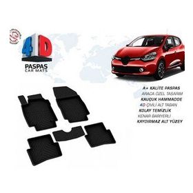 Omsa Renault Clio 4 4D Siyah 2012 ve Sonrası Havuzlu Paspas