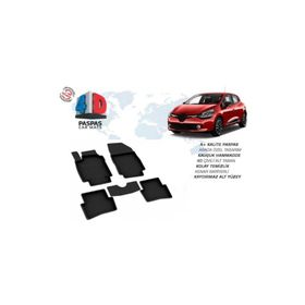 Omsa Renault Clio 4 4D Siyah 2012 ve Sonrası Havuzlu Paspas