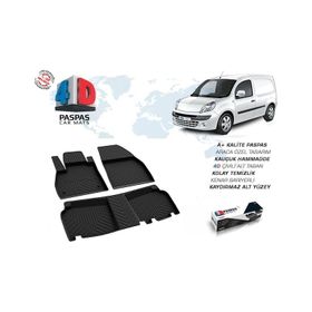 Omsa Renault Kangoo 2 4D Siyah 2008 ve Sonrası Havuzlu Paspas