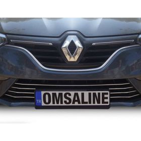 Omsa Renault Megane 4 HB 2016-2020 7 Parça Krom Ön Tampon Alt Çıta
