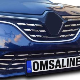 Omsa Renault Megane 4 HB 5 Parça 2021 ve Sonrası Krom Ön Panjur