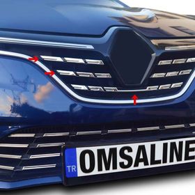 Omsa Renault Megane 4 HB 5 Parça 2021 ve Sonrası Krom Ön Panjur