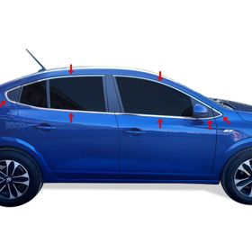 Omsa Renault Tailant 14 Parça 2021 ve Sonrası Krom Cam Çerçevesi
