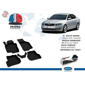 Omsa Skoda Octavia 2 A5 4D Siyah 2008 ve Sonrası Havuzlu Paspas