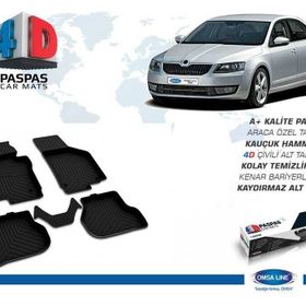 Omsa Skoda Octavia 2 A5 4D Siyah 2008 ve Sonrası Havuzlu Paspas
