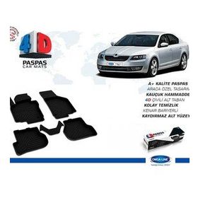 Omsa Skoda Octavia 2 A5 4D Siyah 2008 ve Sonrası Havuzlu Paspas