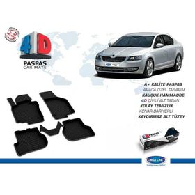 Omsa Skoda Octavia 2 A5 4D Siyah 2008 ve Sonrası Havuzlu Paspas