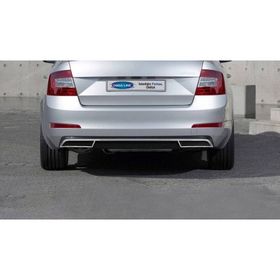 Omsa Skoda Octavia A7 Krom 2013-2019 Arası 3 Parça Egzoz Ucu Arka Difüzör
