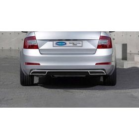 Omsa Skoda Octavia A7 Krom 2013-2019 Arası 3 Parça Egzoz Ucu Arka Difüzör