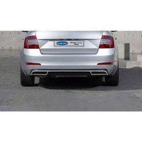 Omsa Skoda Octavia A7 Krom Egzoz Ucu Arka 3 Parça 2013 ve Sonrası Difüzör
