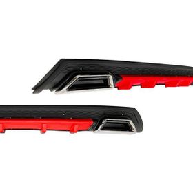 Omsa Universal Elit Plus R 2 Krom Egzos Kırmızı Mat Siyah Abs Plastik Difüzör