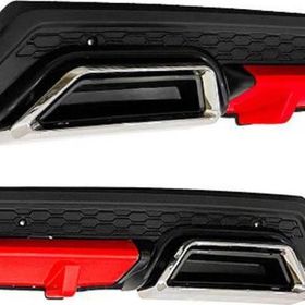 Omsa Universal Elit Plus R 2 Krom Egzos Kırmızı Mat Siyah Abs Plastik Difüzör