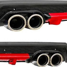 Omsa Universal Elit R 4 Krom Egzos Kırmızı Mat Siyah Abs Plastik Difüzör